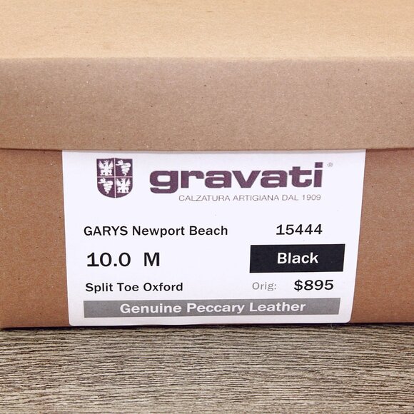 $895 Garys Newport GRAVATI  10 M Genuine PECCARY Black 15444 * add $15 new Trees main image 16